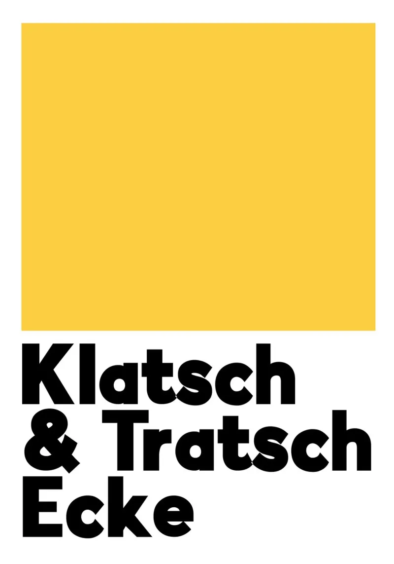 Klatsch & Tratsch Ecke gelb Poster von BAINAI QUOTES
