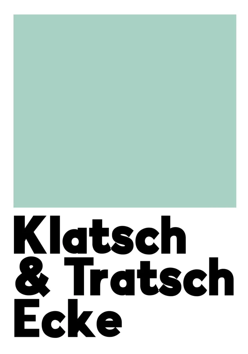 Klatsch & Tratsch Ecke grün poster con telaio in legno da BAINAI QUOTES