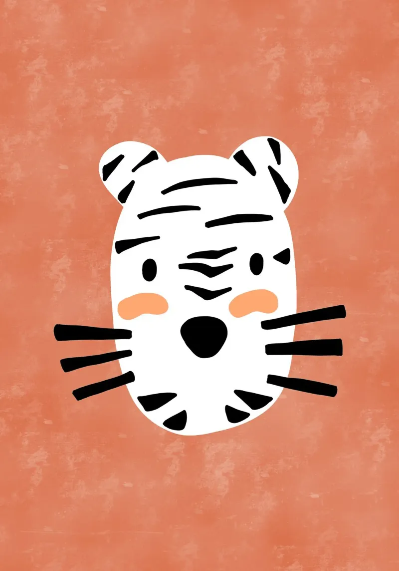 Kleiner Tiger poster con telaio in plastica da BAINAI KIDS