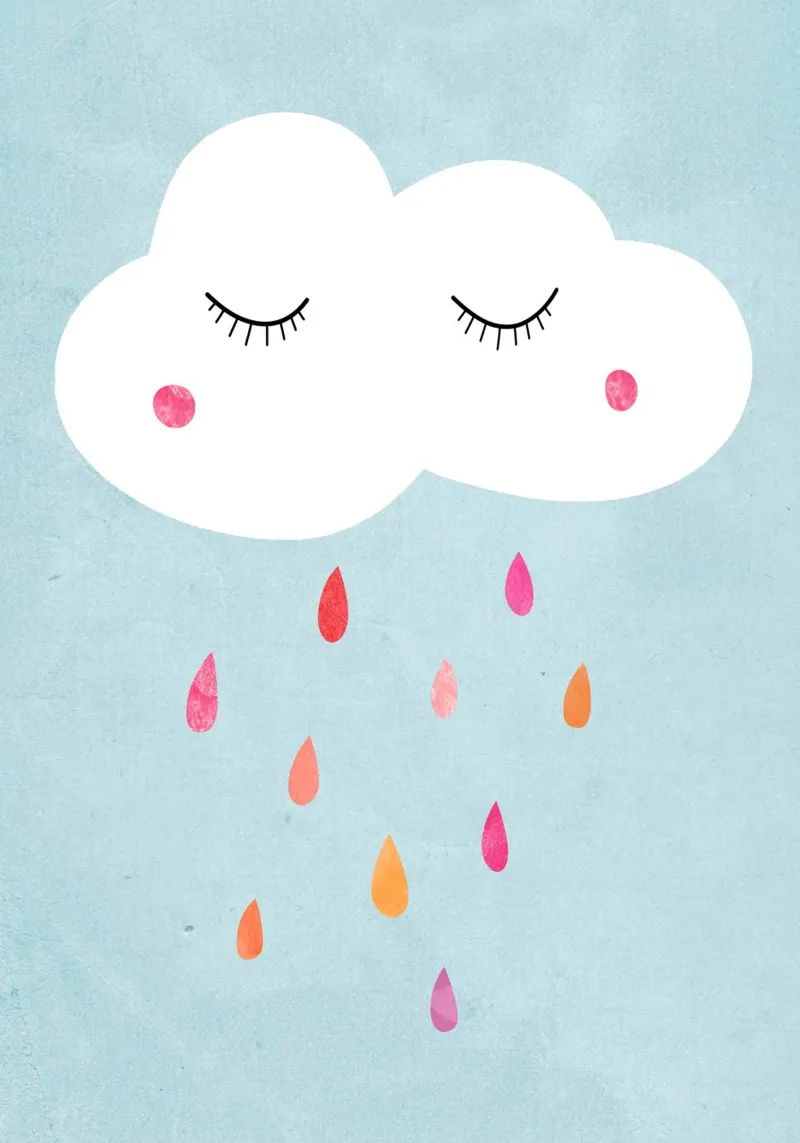Wolke mit buntem Regen panneau forex de BAINAI KIDS