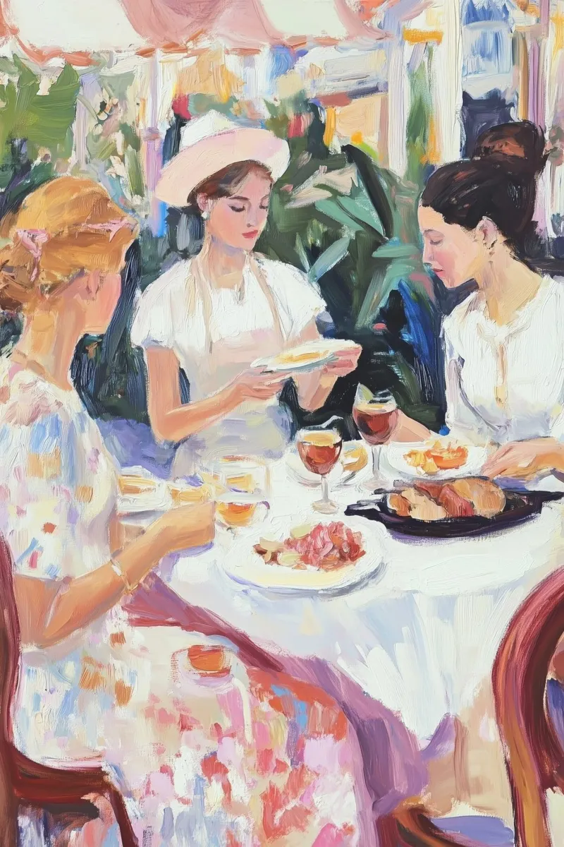 Cena per signore all'aperto alluminio dibond da Melloi Art Print