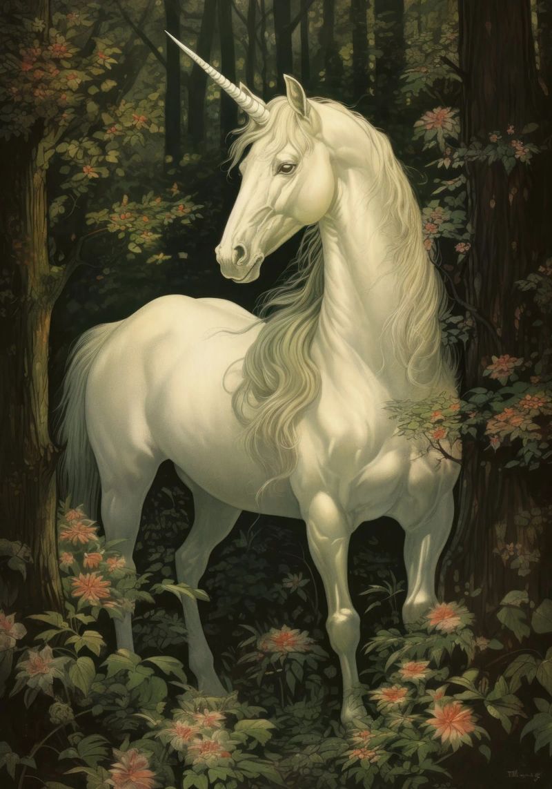Einhorn Poster von Luna & Noctua