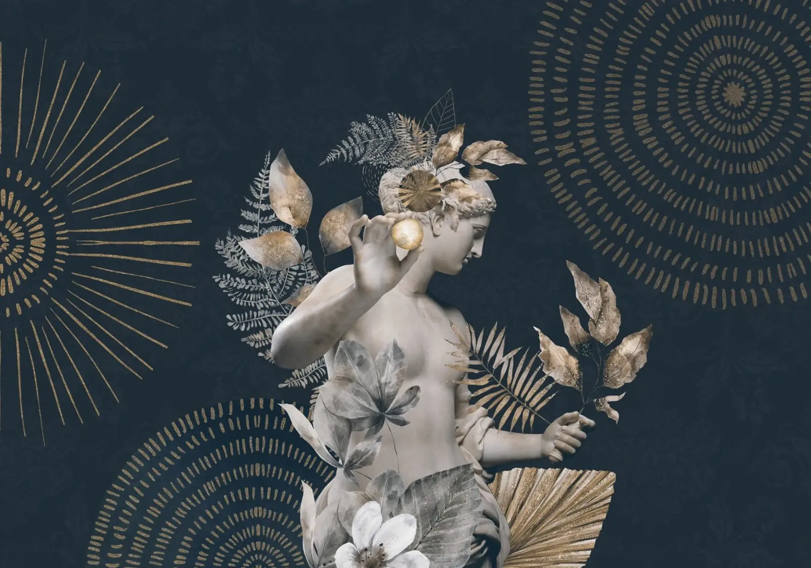 Graceful Sovereignty - Tribute To Female Power poster with aluminum frame by Andrea Haase Vintage World