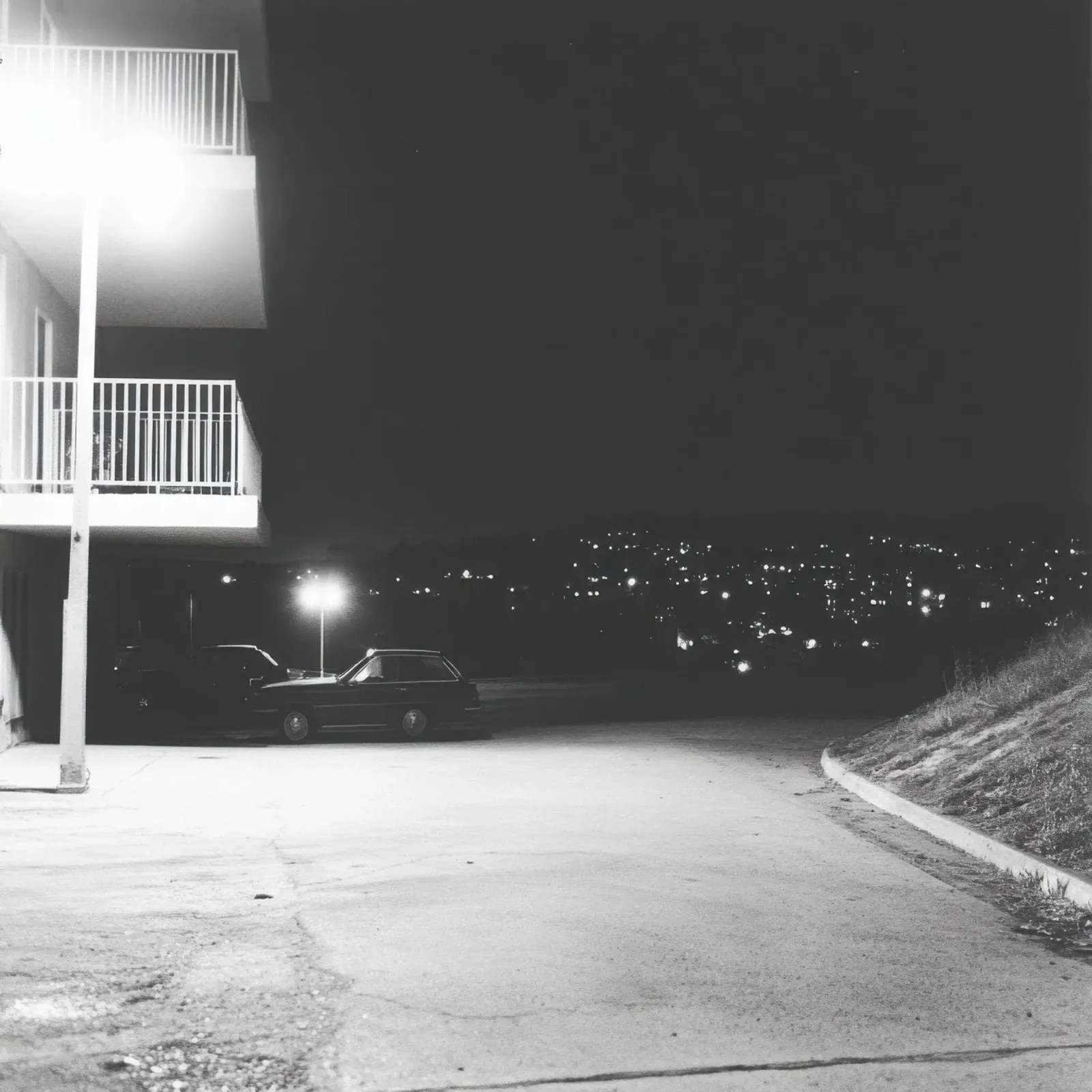 Luci notturne urbane pellicola backlit da Black & White