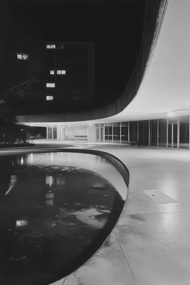Riflessi modernisti pellicola backlit da Black & White