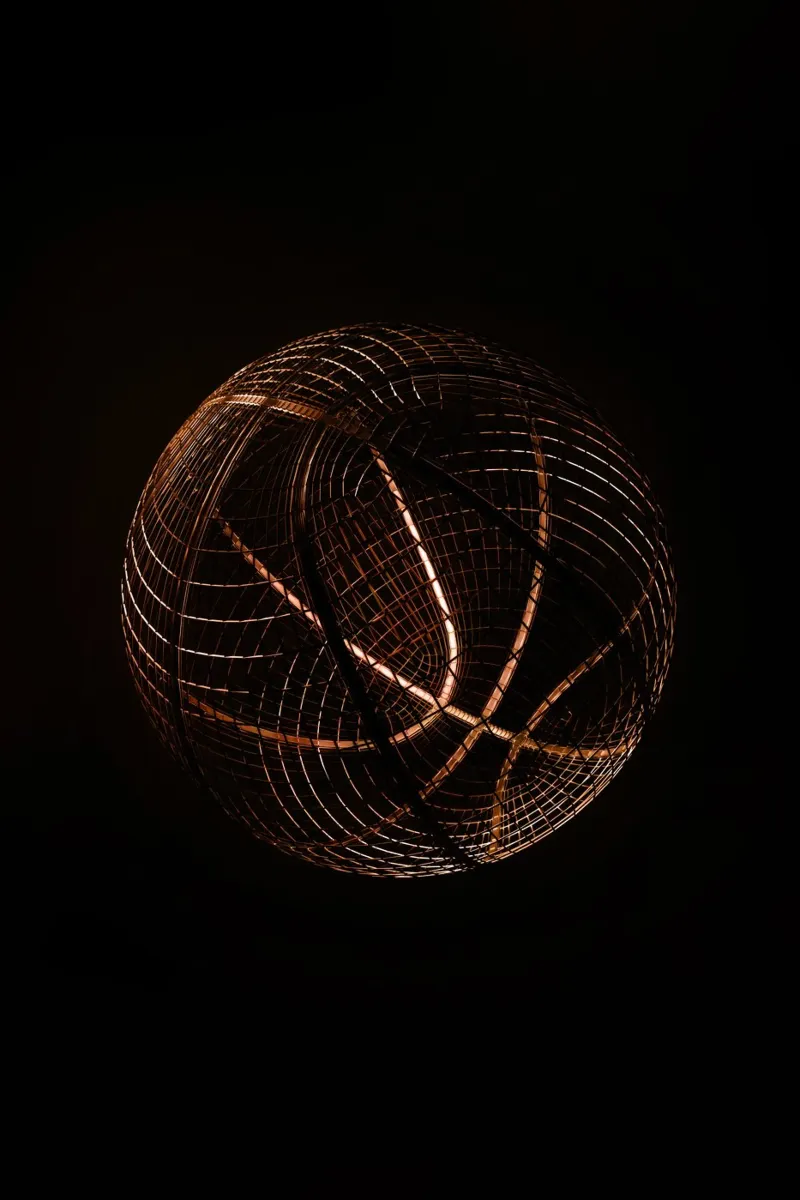 Wireframe Basketball pellicola backlit da athlete.art