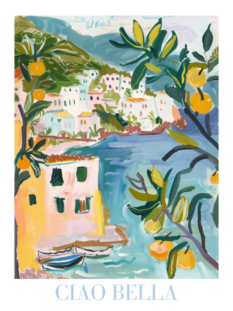 Ciao Bella Italy Illustration poster da Bella Studio