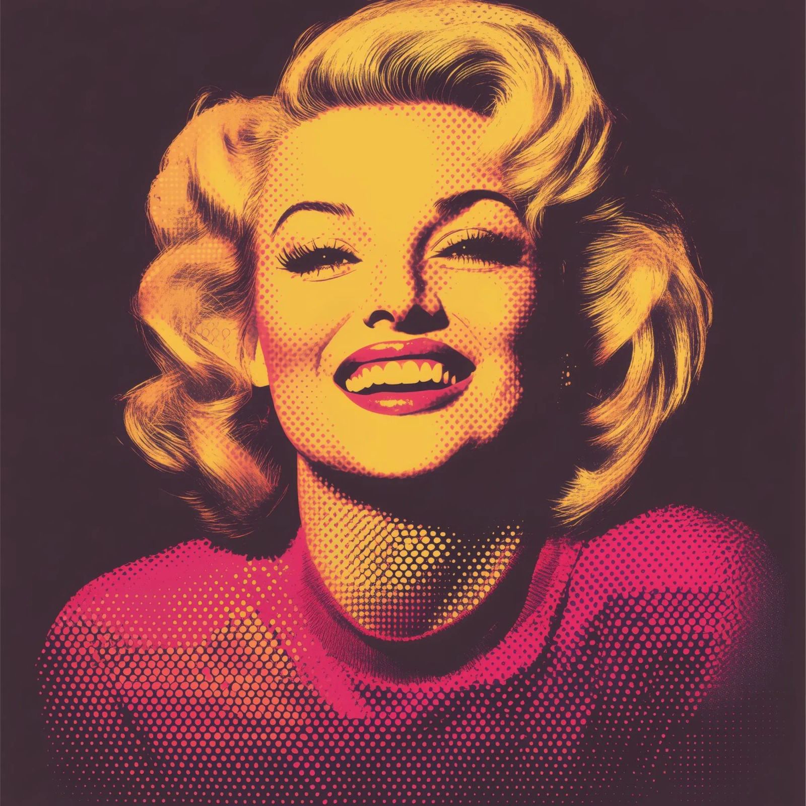 Marilyn Monroe | Impression rétro vintage nostalgique en demi-teinte poster de Autofocus