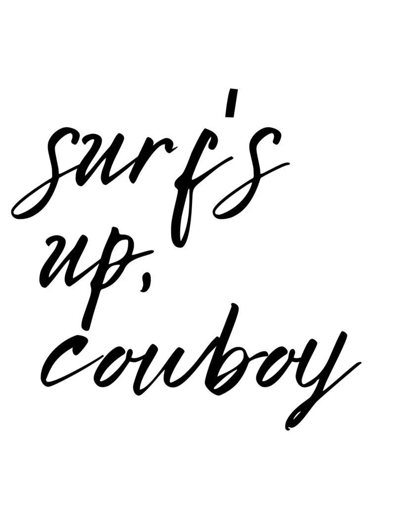 surf's up, cowboy plexiglass da ramosashop