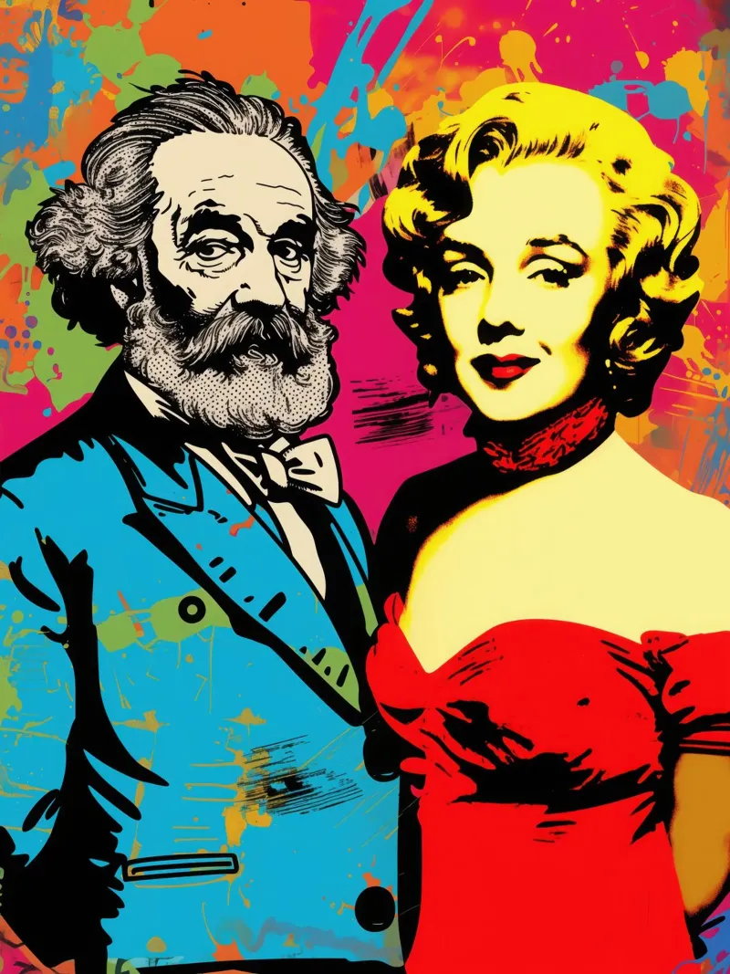 Marx incontra Marilyn | Iconic Pop Art poster da Autofocus