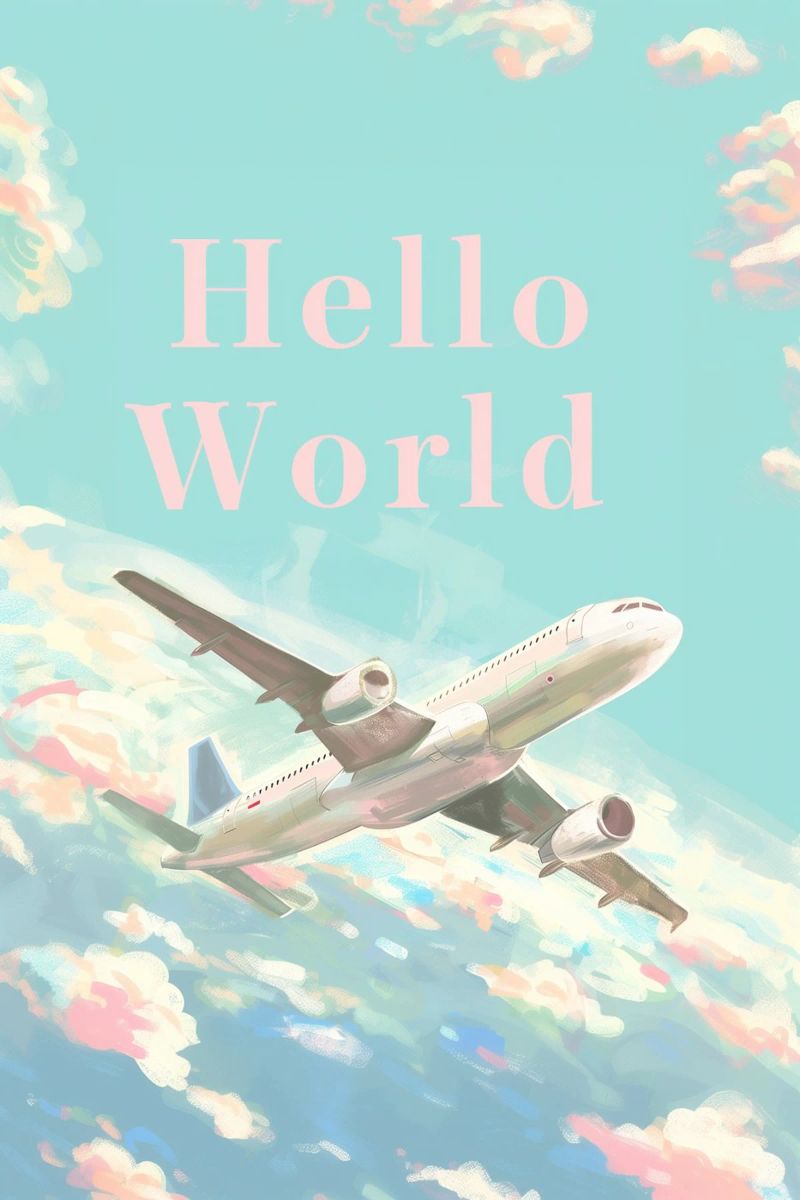 Hello World, enjoy your holiday poster by Carinaprint