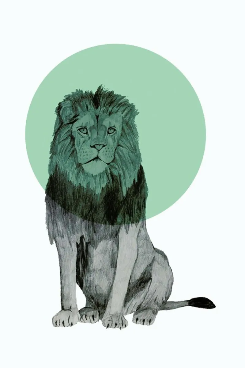 Lion pellicola backlit da Morgan Kendall