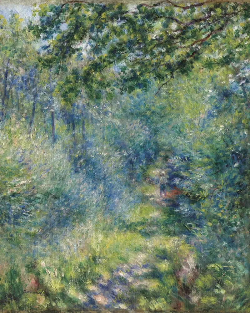 Pierre-Auguste Renoir Sentier dans le bois, sentiero nel bosco pannello forex da William Store