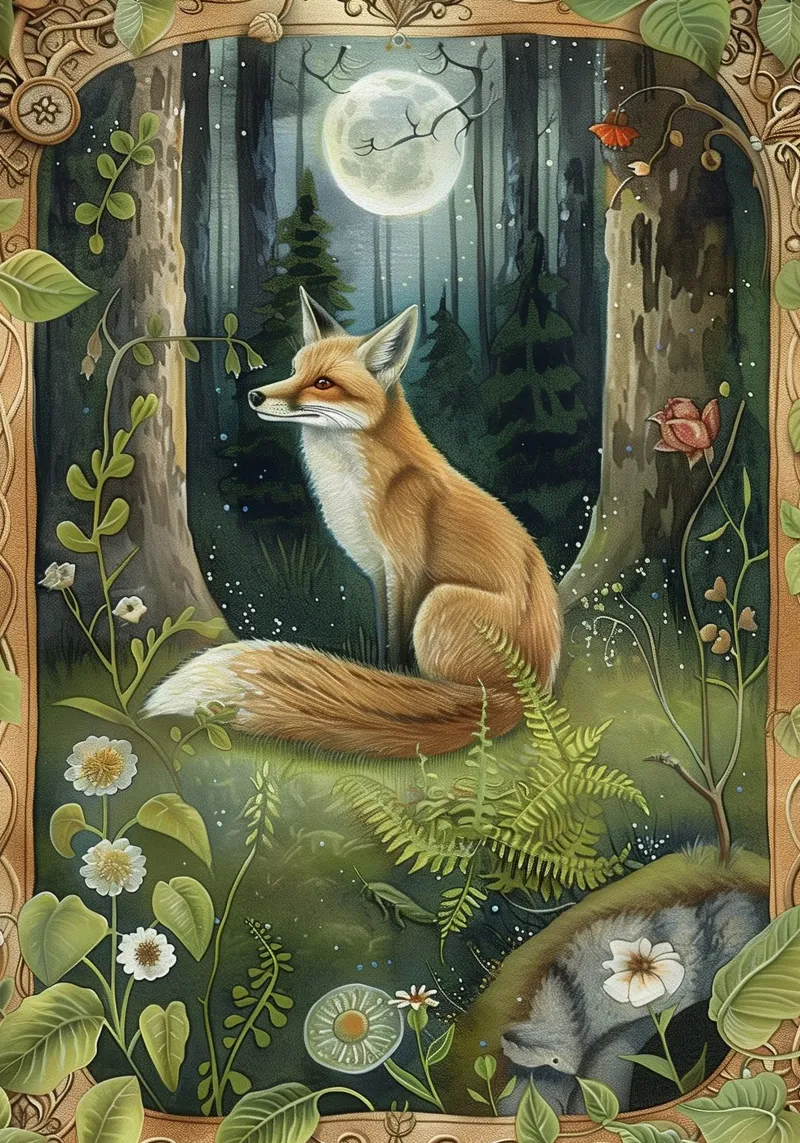 Woodlands - Fuchs acrylic glass by artographieHome