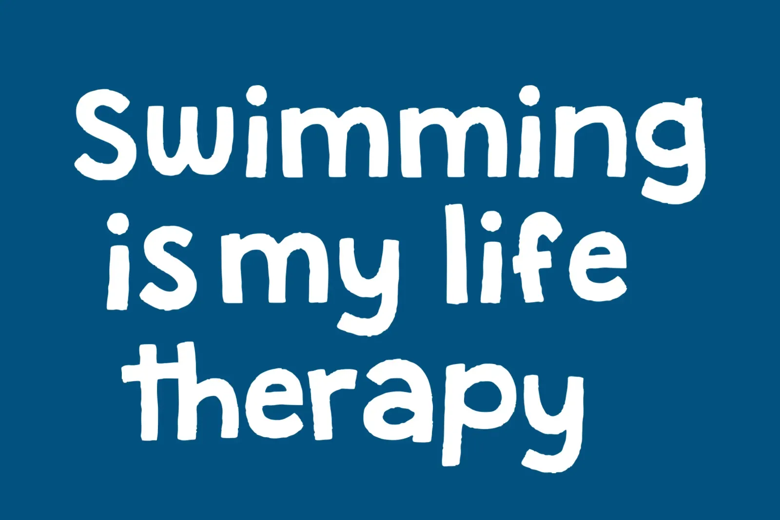 Swimming is my life therapy Alu-Dibond von happieeagle