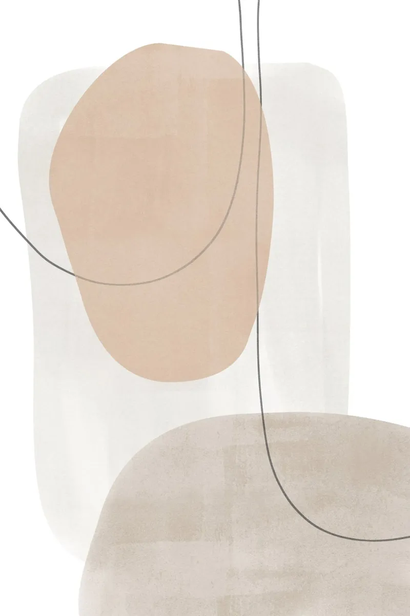 Minimal Abstract Line Art canvas by Melloi Art Print