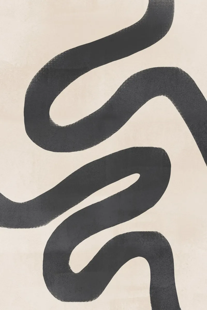 Curvy Brush Strokes Art hahnemühle by Melloi Art Print