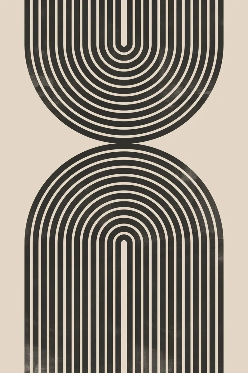 Line art geometriche astratte pellicola backlit da Melloi Art Print
