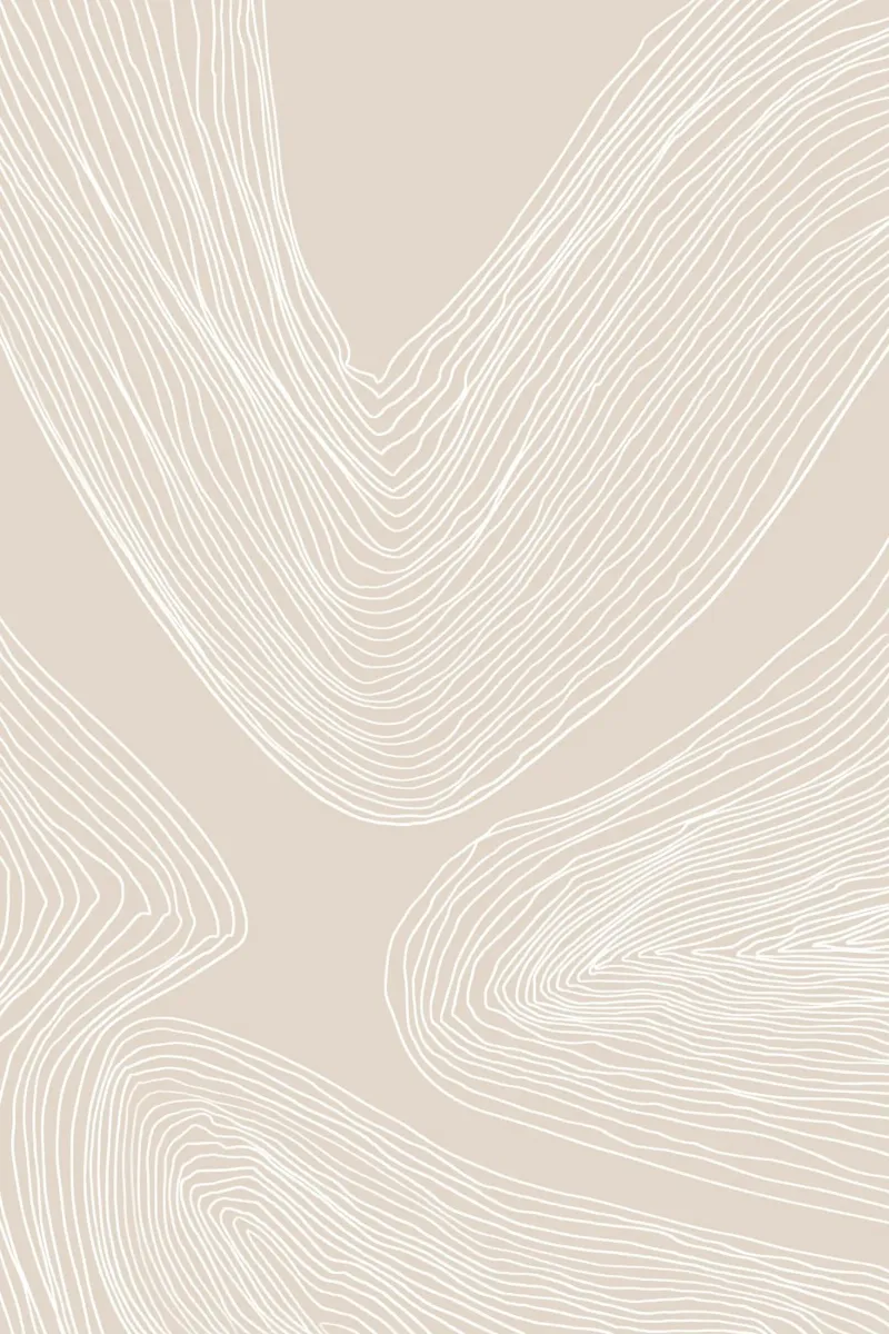 Line art astratta su beige carta hahnemühle da Melloi Art Print