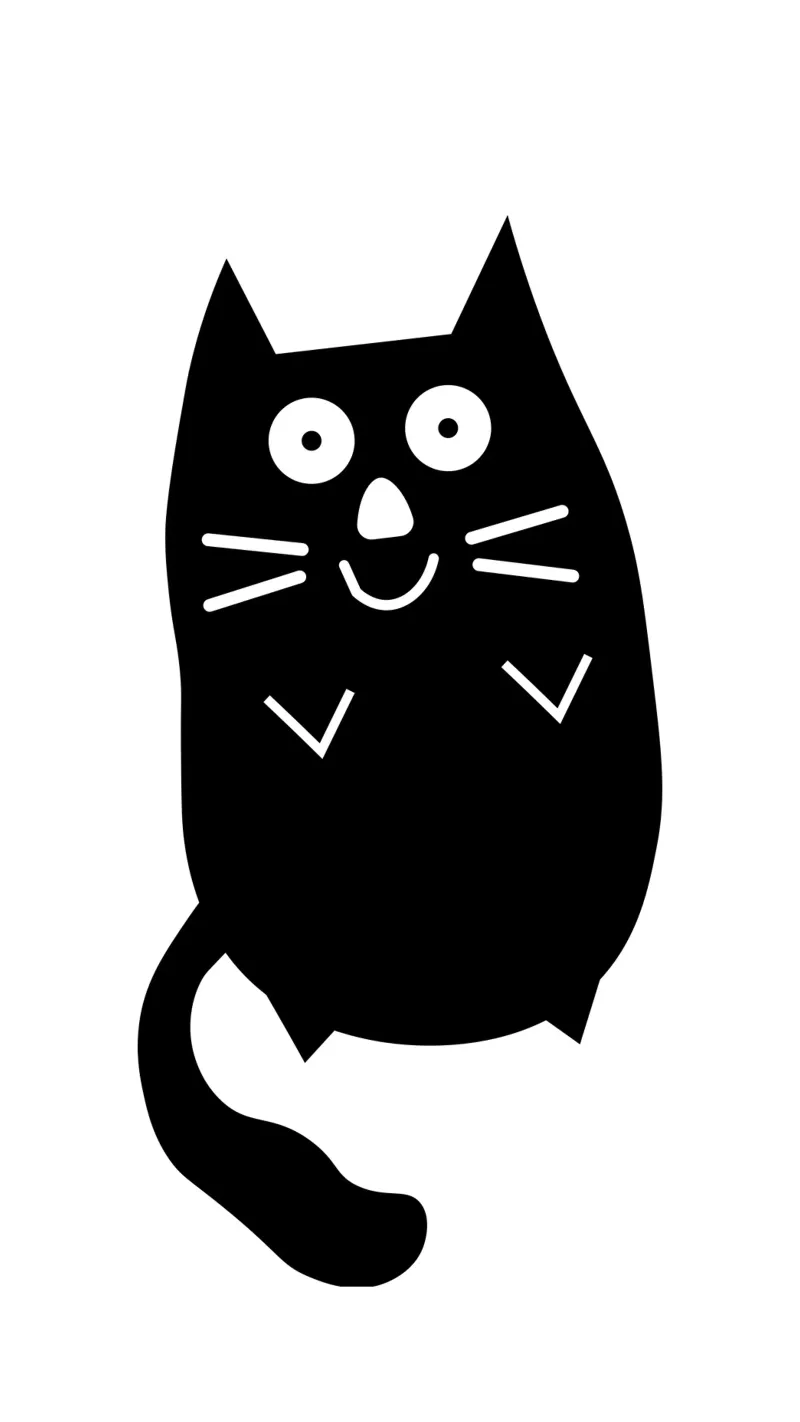 Chubby black cat pellicola backlit da happieeagle