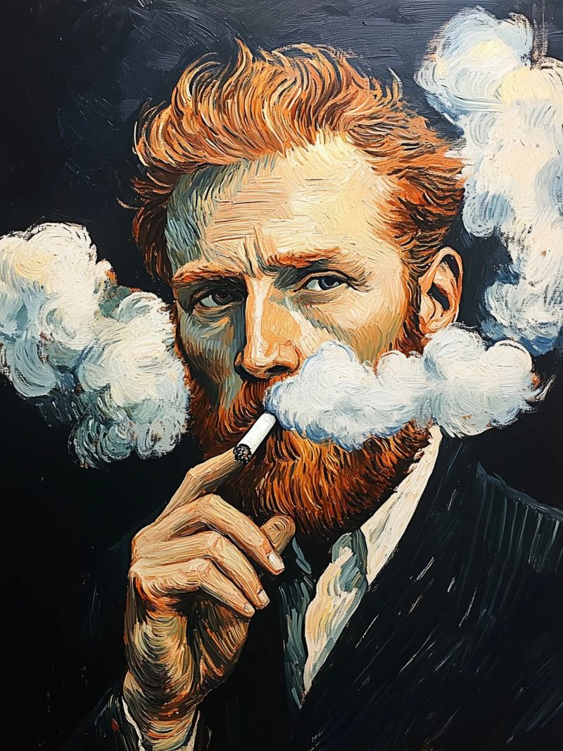 Vincent van Gogh Surrealer Rauch poster by Carinaprint