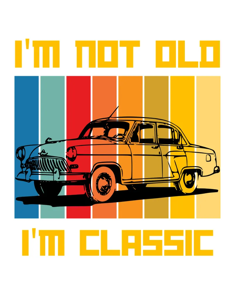 Ich bin nicht alt, ich bin klassisches Retro-Design Poster von ririedis
