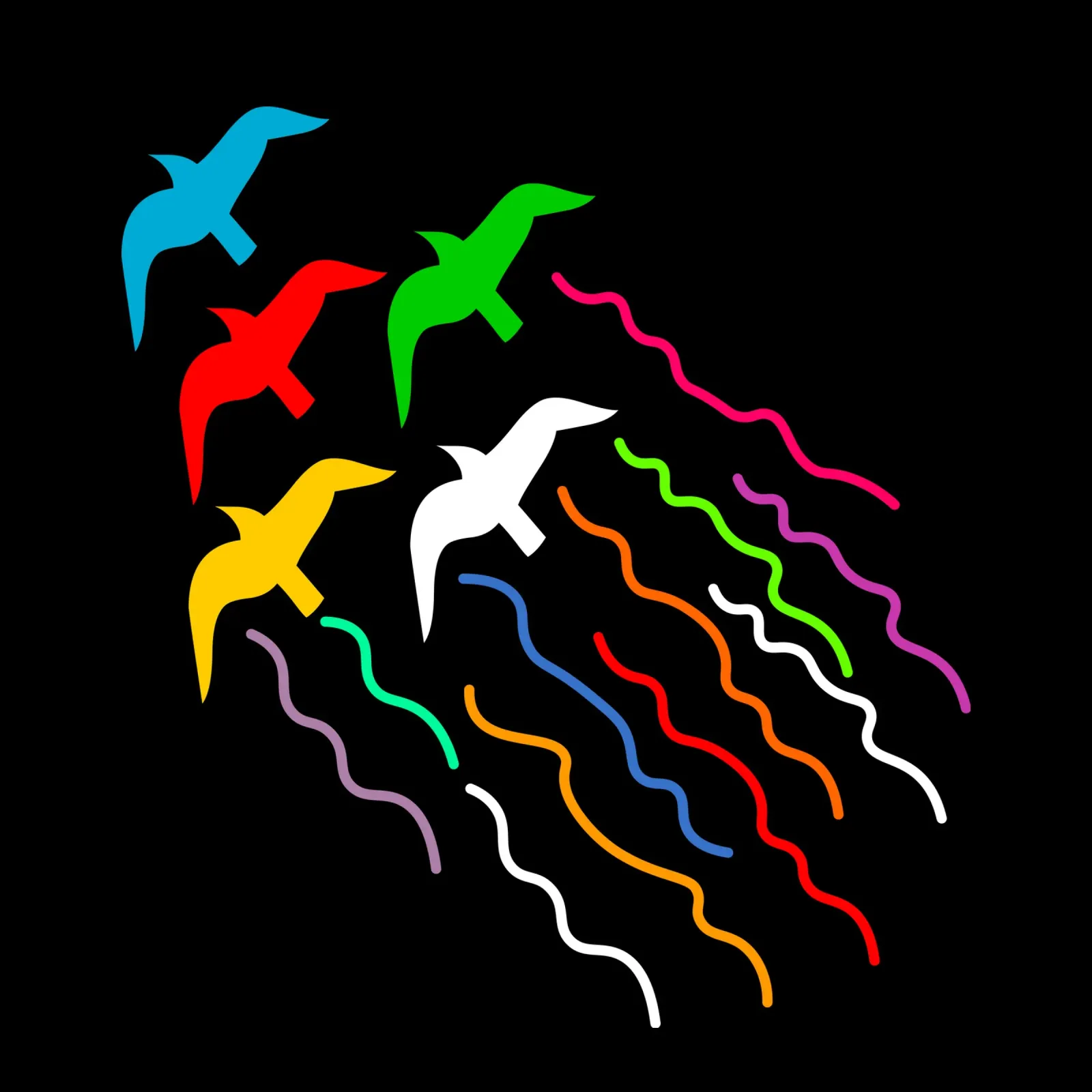 Magical flying birds poster da happieeagle