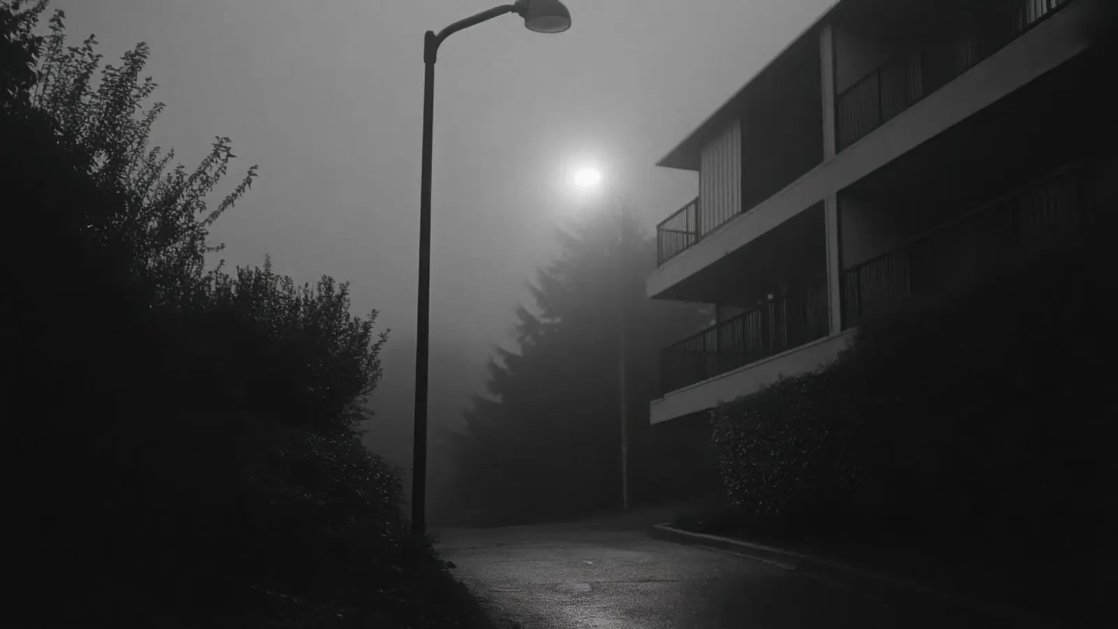 Nebbia notturna pellicola backlit da Black & White