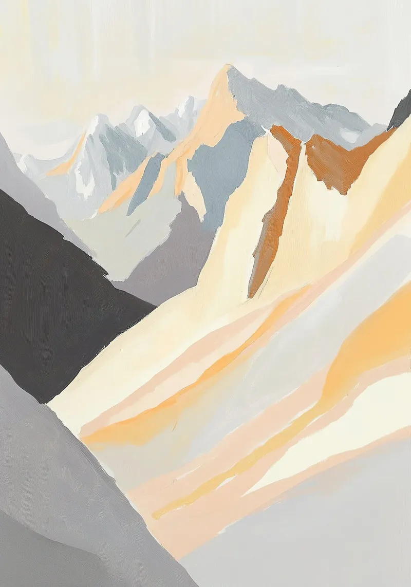 Montagne Montagna Beige Natura Vertice poster con telaio in plastica da Euphoria Theresa