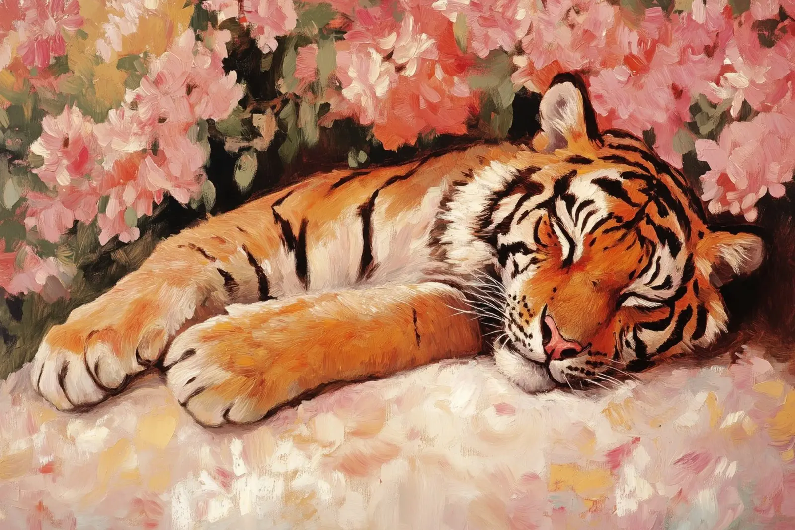 Sleeping Tiger tela con Cornice a cassetta da treechild