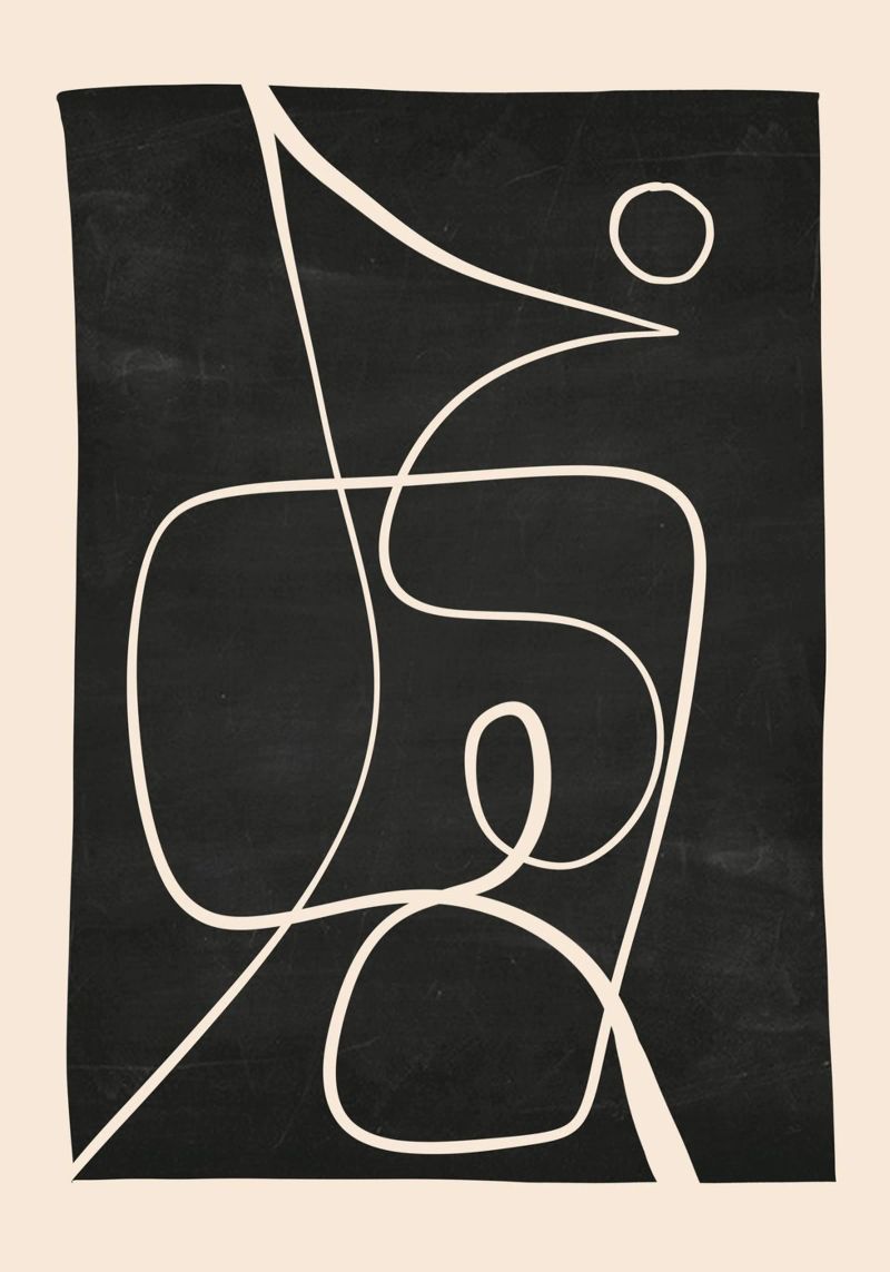 Abstrakte Linienkunst 49 Poster von ThingDesign