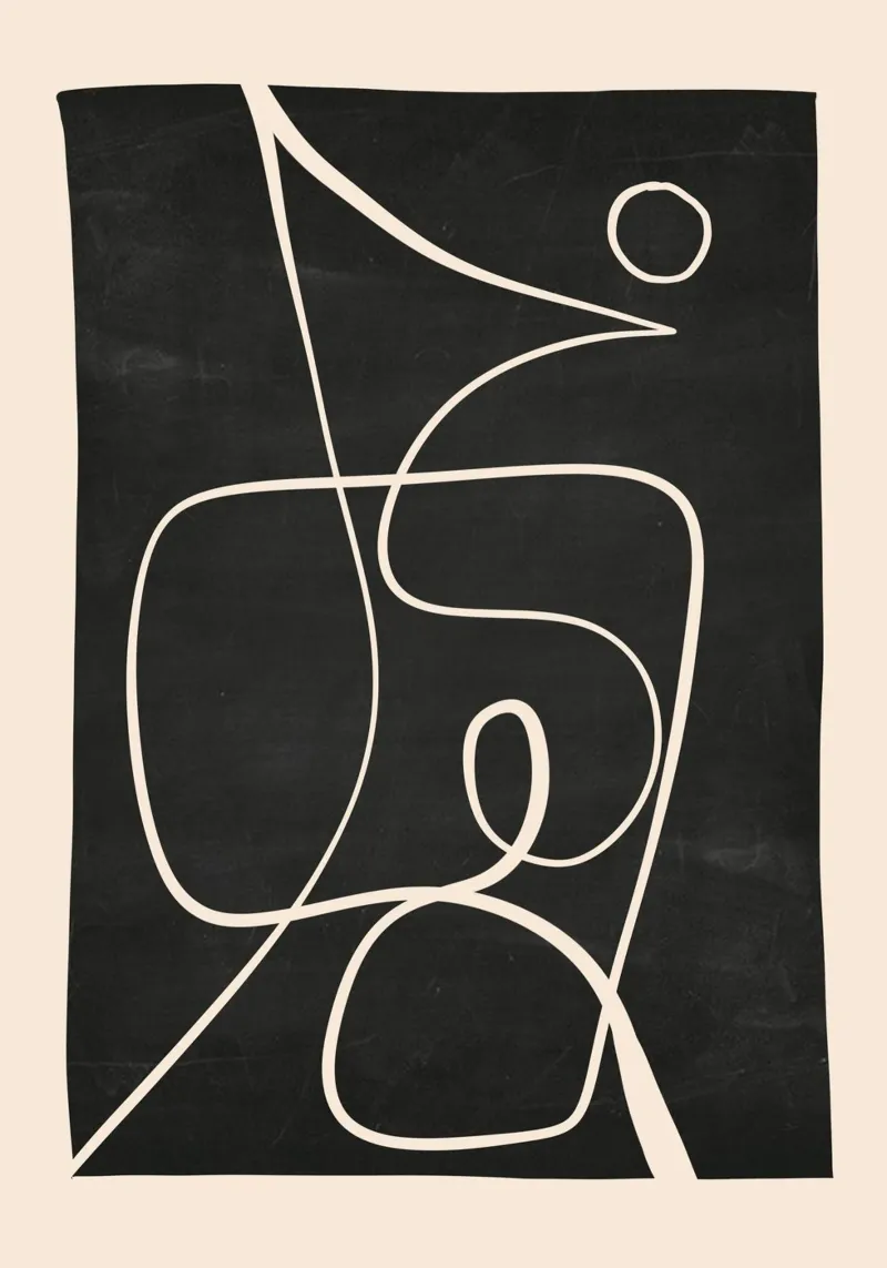 Abstract line art 49 canvas by ThingDesign