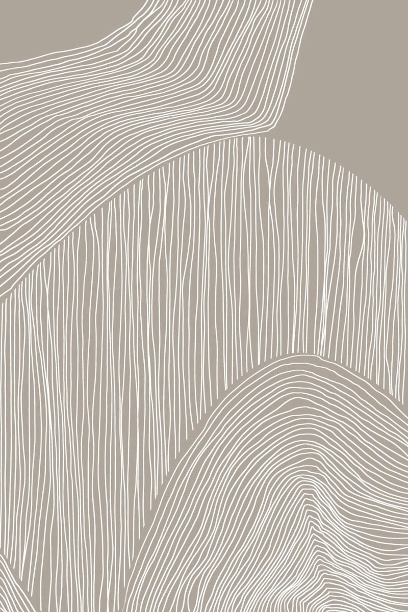 Arte delle linee curve carta hahnemühle da Melloi Art Print