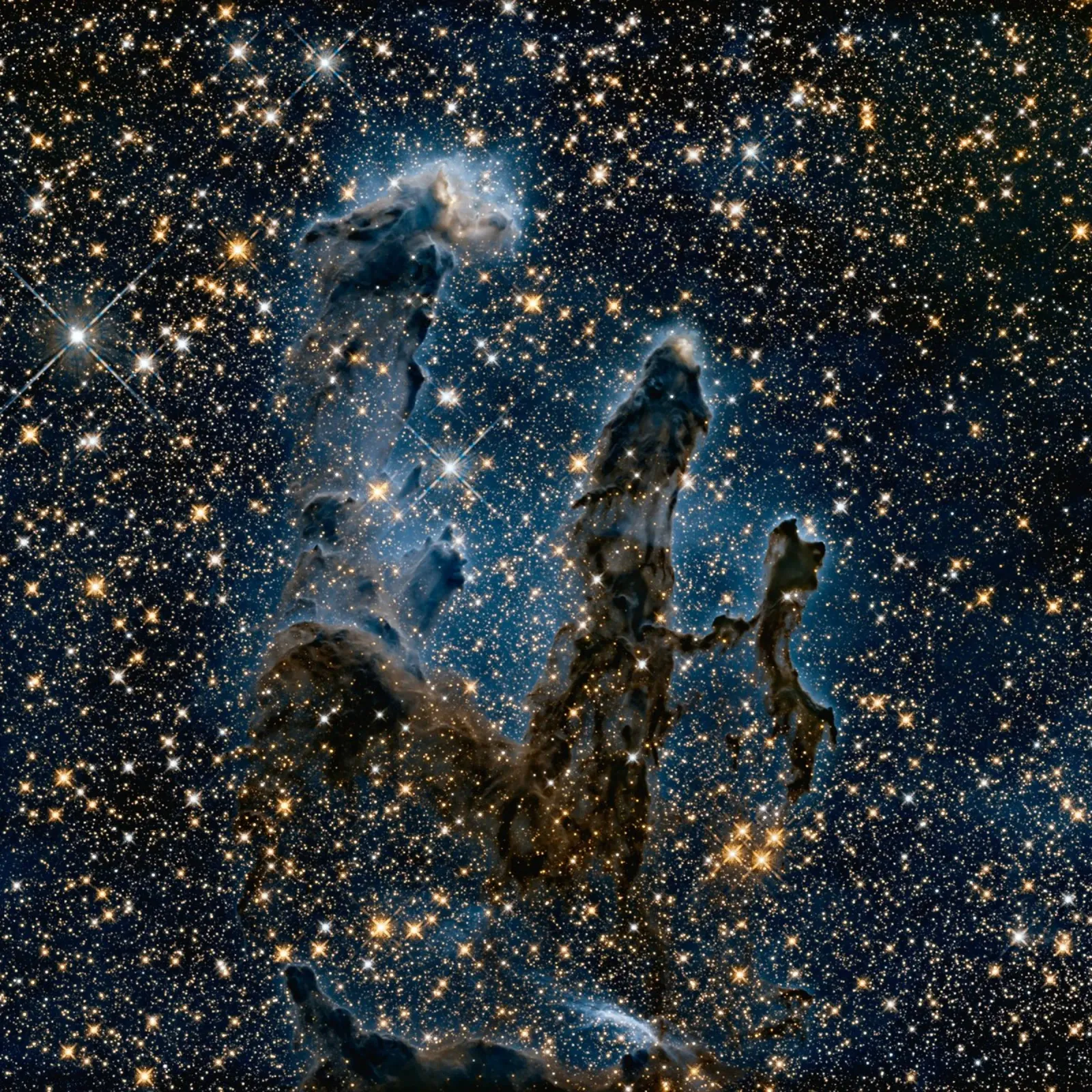 hubble telescope high definition photography canvas with Floater frame by 🎁 ARTVI-SHOP