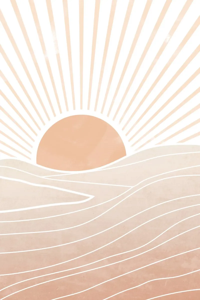Sunrise Over Waves acrylic glass by Melloi Art Print
