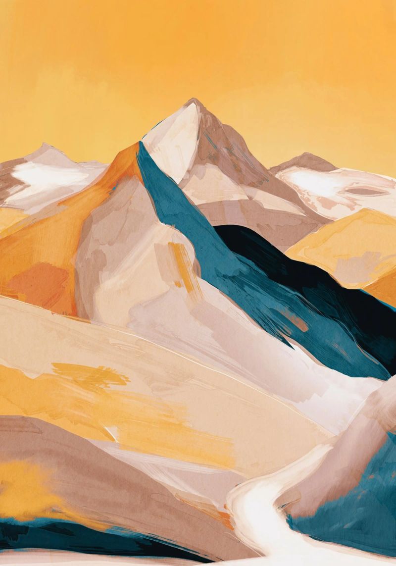 Summer Mountains 4 poster by ThingDesign
