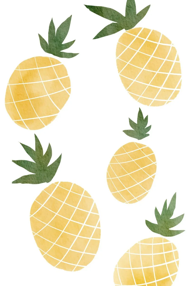 Illustrazioni di ananas pellicola backlit da Melloi Art Print