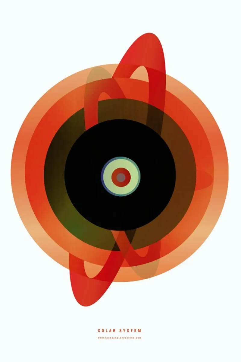 Solarsystem poster con telaio in plastica da Nick Barclay