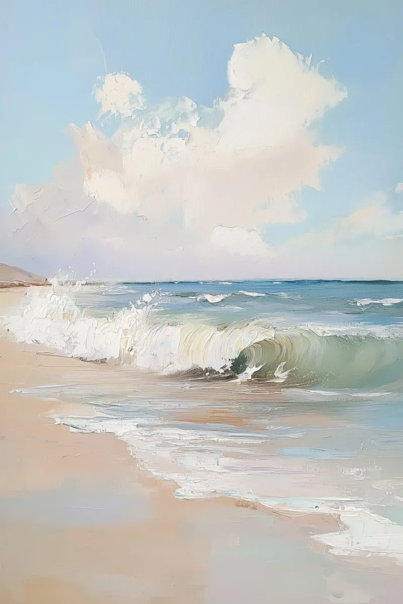 Spiaggia tranquilla carta hahnemühle da Melloi Art Print