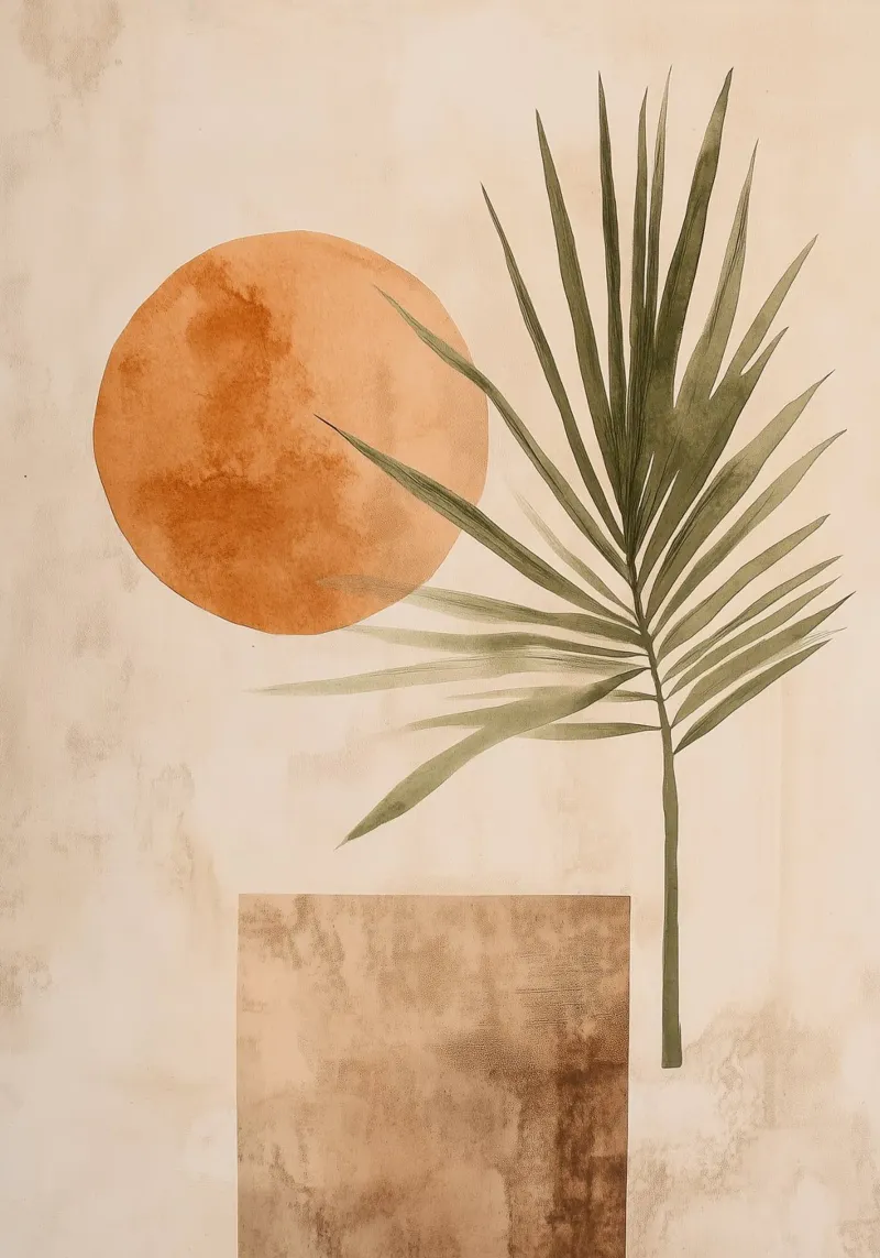 Palm Leaf And Sun pellicola backlit da treechild