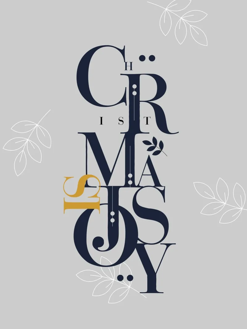 Christmas Is Joy - 01 poster with aluminum frame by KHouse Studio