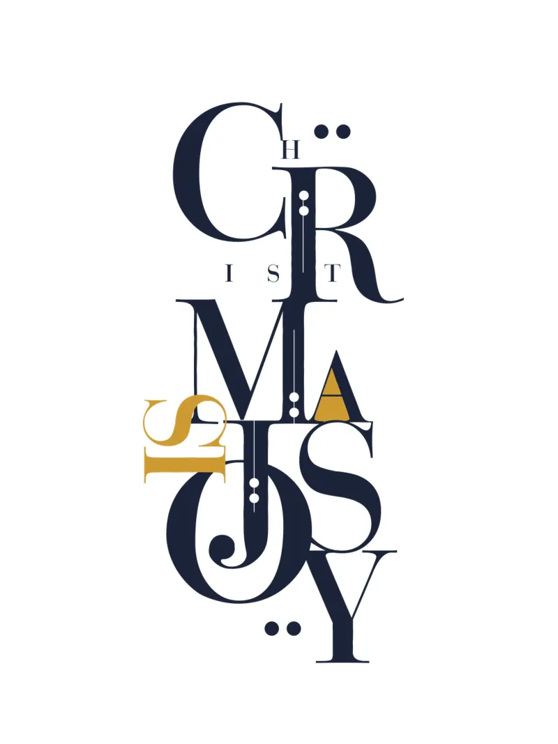 Christmas Is Joy 02 - White poster da KHouse Studio
