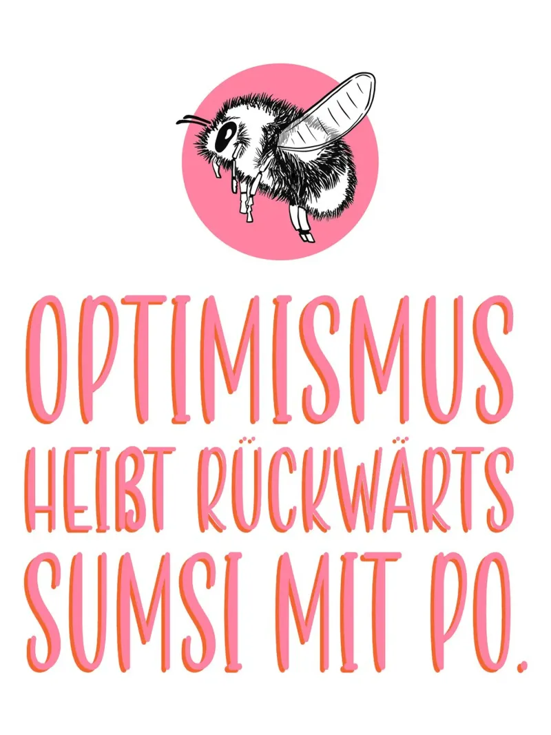 Optimismus - Pink poster con telaio in plastica da BAINAI QUOTES