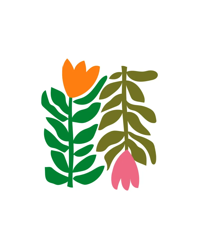 DARK GREEN FLOWER hahnemühle by Meridian Design