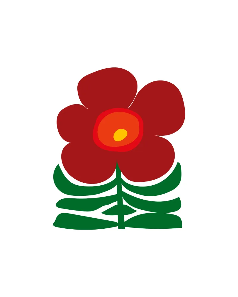 DEEP RED FLOWER plexiglass da Meridian Design