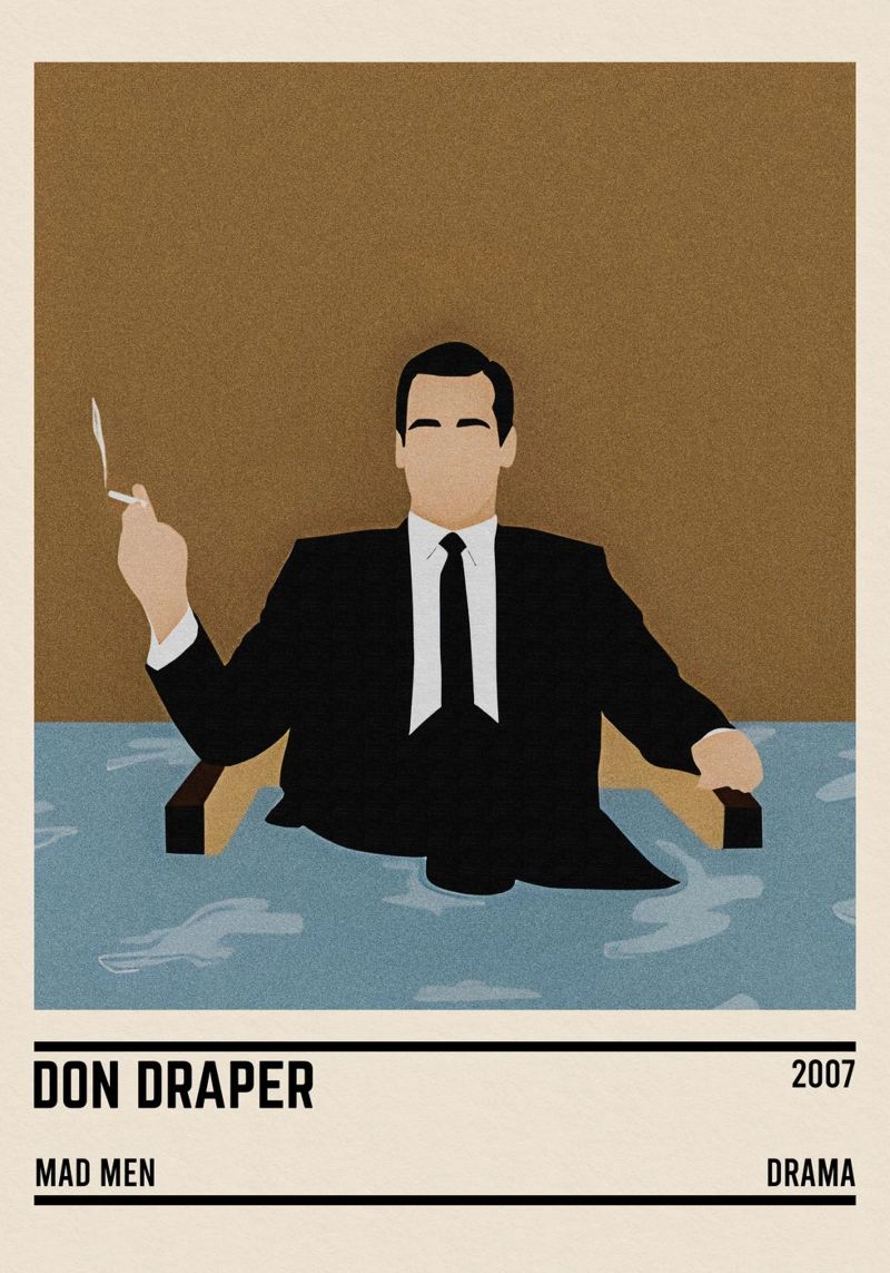 Don Draper Mad Men 1 poster de TheArtstudio