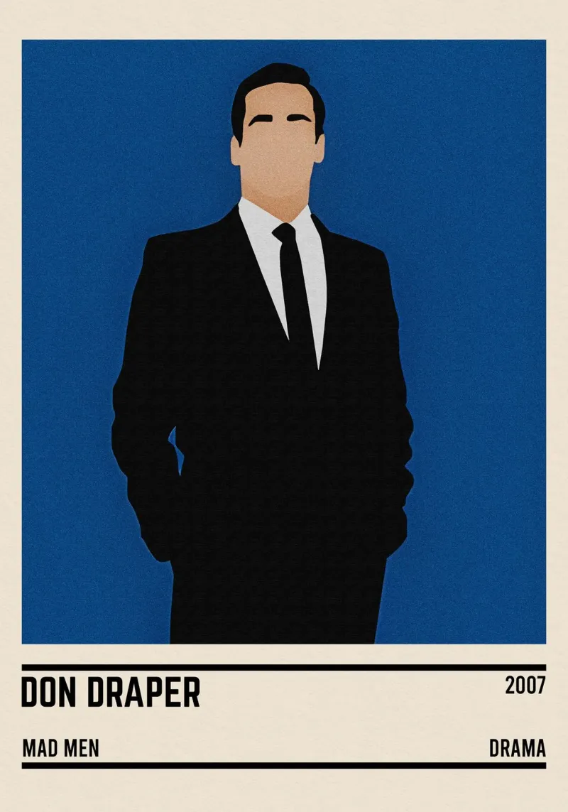 Don Draper Mad Men pellicola backlit da TheArtstudio