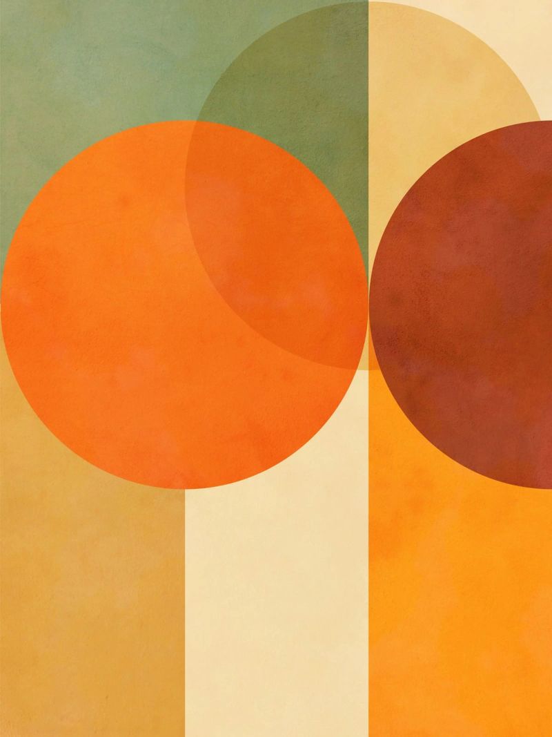 Minimal Abstract Fall • Earthy geometry 2/2 pellicola backlit da Dominique Vari Abstract