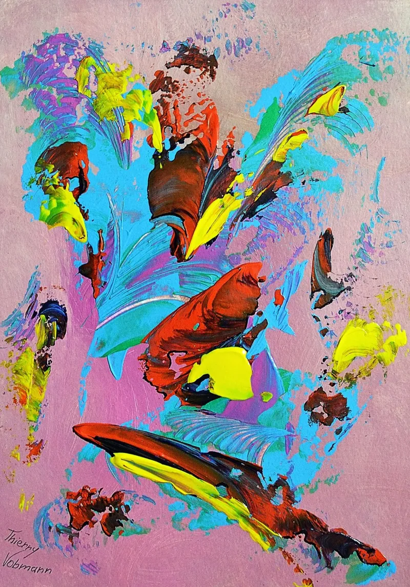 IDEAL GIFT 77 backlit film by Thierry Vobmann Abstract painting