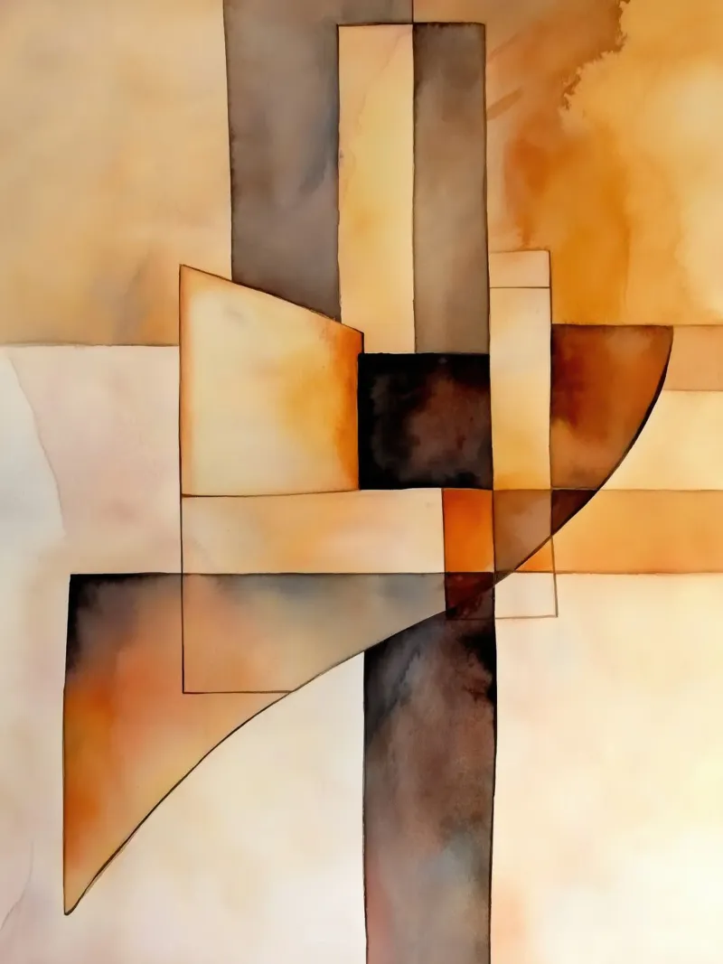 Abstract brown carta hahnemühle da Imagine